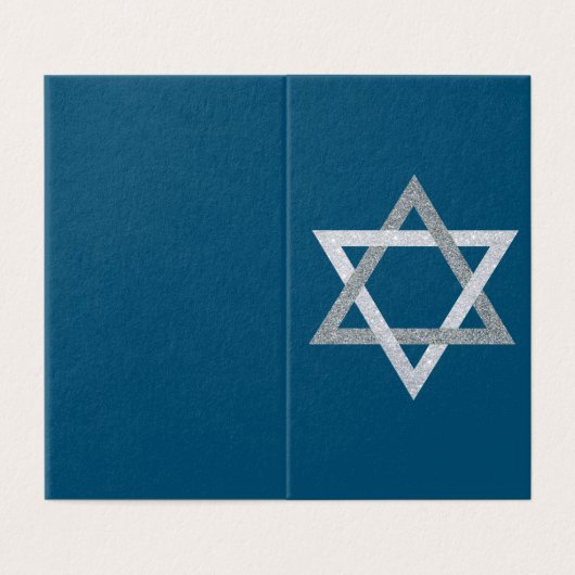 Ster van David Hanukkah Glitter 25pk Kaarten (Buitenkant ongevouwen)