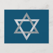 Ster van David Hanukkah Glitter Briefkaart (Voorkant)