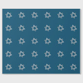 Ster van David Hanukkah Glitter Cadeaupapier (Vlak)