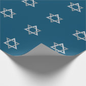 Ster van David Hanukkah Glitter Cadeaupapier (Hoek)