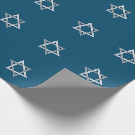Ster van David Hanukkah Glitter Cadeaupapier (Hoek)