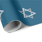 Ster van David Hanukkah Glitter Cadeaupapier (Rol Hoek)