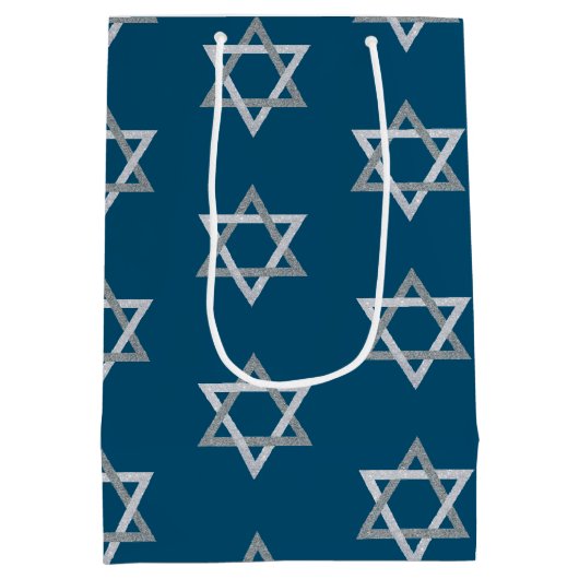 Ster van David Hanukkah Glitter Medium Cadeauzakje (Achterkant)