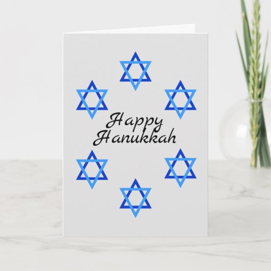 Ster van David Hanukkah Holiday Card Kaart (Voorkant)