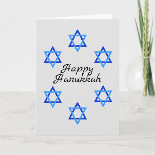 Ster van David Hanukkah Holiday Card Kaart
