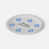 Ster van David Hanukkah Papieren Bordje (Gekanteld)
