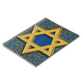Ster van David, Hanukkah Pattern Holiday Gift Notitieboek (Linkerzijde)