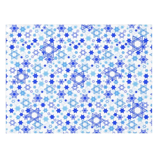 Ster van David Hanukkah Pattern Tafelkleed (Voorkant (Horizontaal))