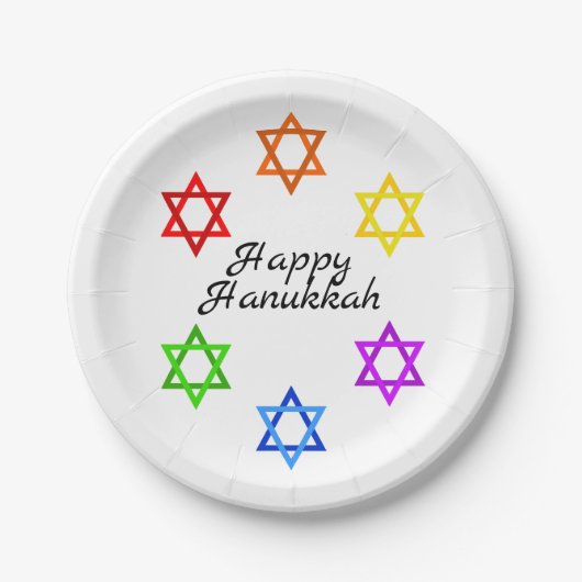Ster van David Hanukkah Pride Holiday Papieren Bordje (Voorkant)