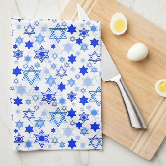 Ster van David Hanukkah Theedoek (Quarter Fold)