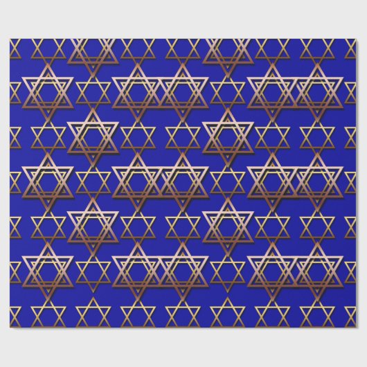 Ster van David Hanukkah Wrapping Paper Cadeaupapier (Vlak)