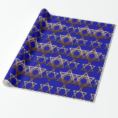 Ster van David Hanukkah Wrapping Paper Cadeaupapier (Uitgerold)