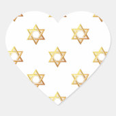 Ster van David Hart Sticker (Voorkant)