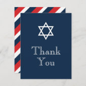Ster van David Hartelijk dank Bedankkaart (Voorkant / Achterkant)