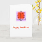 Ster van David/Heart Happy Hanukkah Kaart (Gele Bloem)