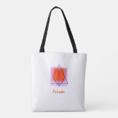 Ster van David/Heart l'chaim Shoulder Tote Bag (Achterkant)