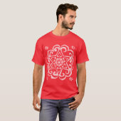 Ster van David Heart Mandala White Ink T-shirt (Voorkant volledig)