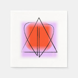 Ster van David/Heart Paper Cocktail Servet