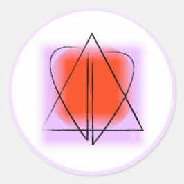 Ster van David/Heart Ronde Sticker