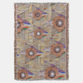 "Ster van David" in leder en suede Deken (Voorkant Verticaal)