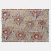 "Ster van David" in leder en suede Deken (Voorkant)