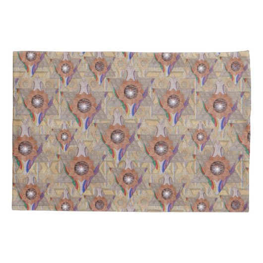 "Ster van David" in leder en suede Kussensloop (Achterkant)