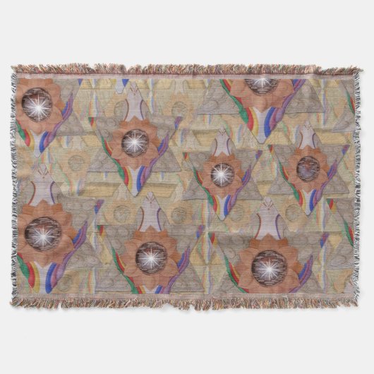 'Ster van David' in leder en suede Throw Blanket Deken (Voorkant)