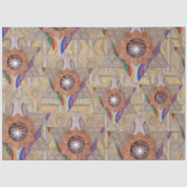 "Ster van David" in leder en suede Tissuepapier