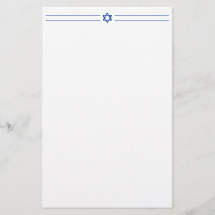Ster van David Israel Blue White Blank 5,5 x 8,5 i Briefpapier