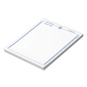 Ster van David Israel Flag Border 5.5 x 6 inch Notitieblok (Linkerzijde)