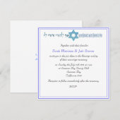 Ster van David Jewish bruiloft Kaart (Voorkant / Achterkant)