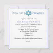 Ster van David Jewish bruiloft Kaart (Voorkant)