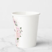 Ster van David Jewish Girl Baby Naming Pink Roses Papieren Bekers (Links)