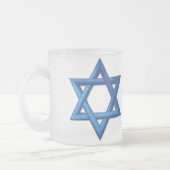 Ster van David Jewish Matglas Koffiemok (Links)