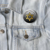 Ster van David Jewish Prayer Blessing Button (In situ)