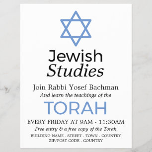 Ster van David, jodendom, joodse studies Advertere Flyer