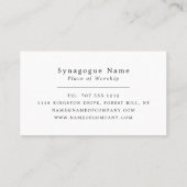 Ster van David, jodendom, religie Visitekaartje (Achterkant)