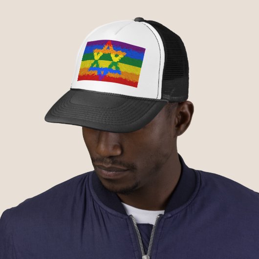 Ster van David - Joods - Gay Pride Trucker Pet (In situ)