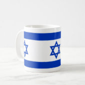 Ster van David Joods Israël Vlag Patriottisch Koffiemok (Voorkant links)