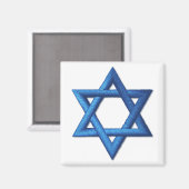 Ster van David Joods Israëlisch Symbool Magneet (Voorkant / Achterkant)