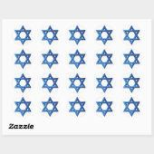 Ster van David Joods Israëlisch Symbool Ronde Sticker (Vel)