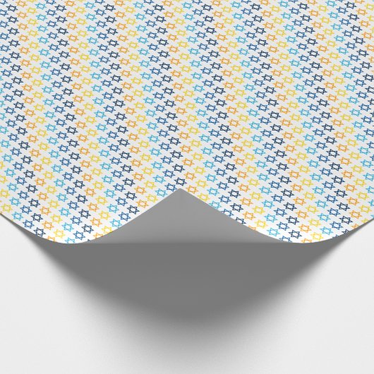 Ster van David Joods Kleurrijk Cadeaupapier (Hoek)