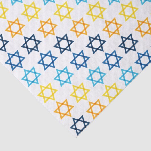 Ster van David Joods Kleurrijk Tissuepapier (Detail)