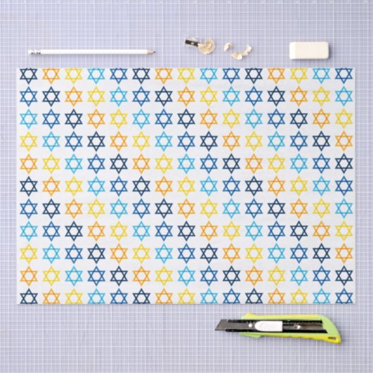 Ster van David Joods Kleurrijk Tissuepapier (Craft)