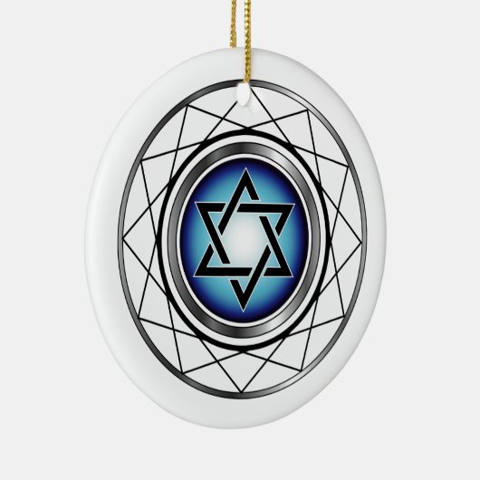Ster van David- Joods religieus symbool Keramisch Ornament (Rechts)