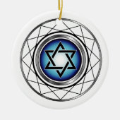 Ster van David- Joods religieus symbool Keramisch Ornament (Voorkant)