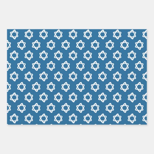 Ster van David Joodse Bar Mitzvah Chanoeka Simple Inpakpapier Vel (Voorkant 2)