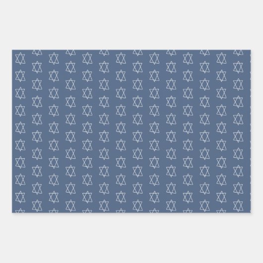 Ster van David Joodse Bar Mitzvah Chanoeka Simple Inpakpapier Vel (Voorkant 3)