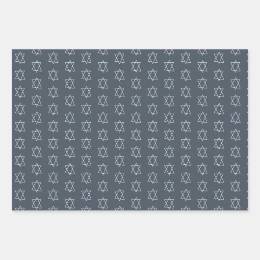 Ster van David Joodse Bar Mitzvah Chanoeka Simple Inpakpapier Vel (Voorkant)