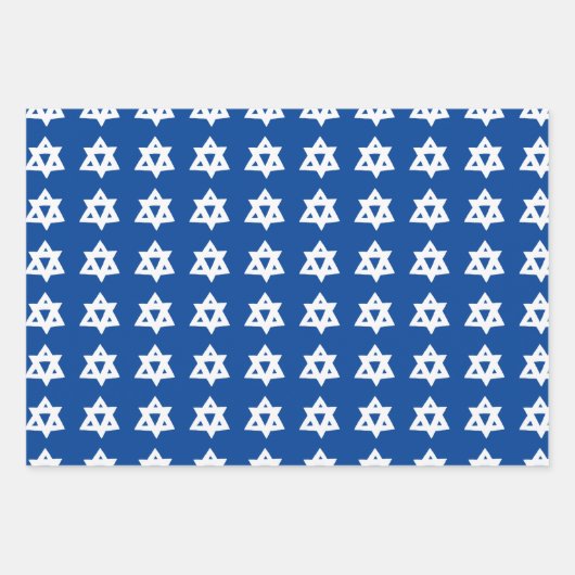 Ster van David Joodse Bar Mitzvah Chanoeka Simple Inpakpapier Vel (Voorkant 3)